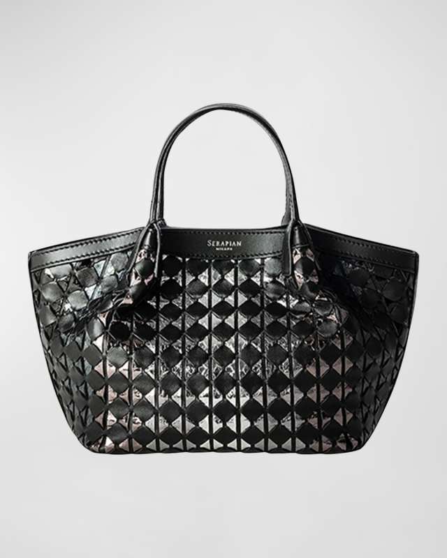 Mini Secret Mosaic Snakeskin Top-Handle Bag